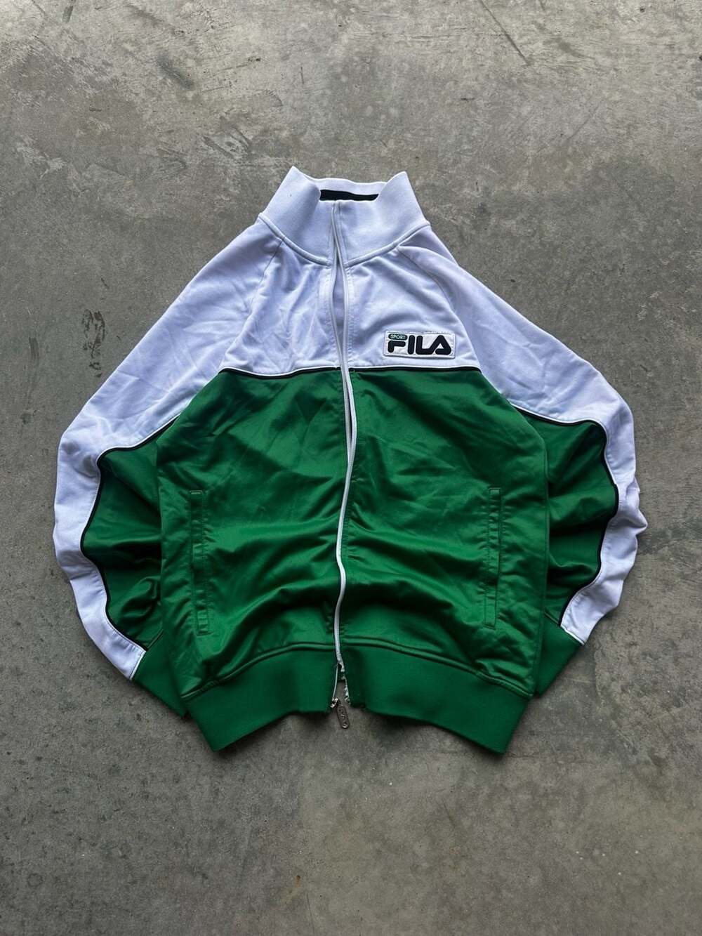 VINTAGE FILA ITALIA track jacket sport athletic soccer warm up zip up Mens Small